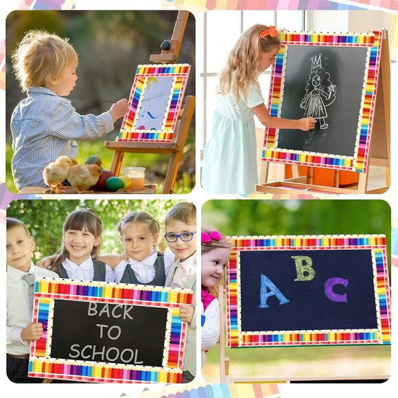 Wall Border Colorful Pencils Scalloped Bulletin Board Borders Self Adhesive - Picture 2 of 5